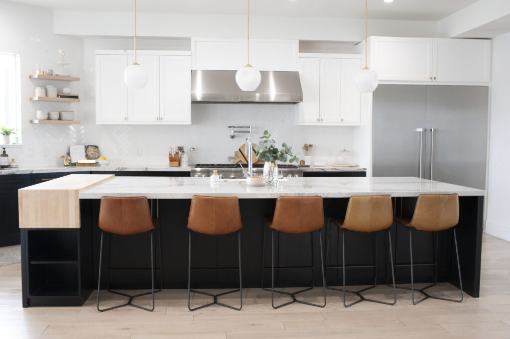 Kitchen Island with Bar Stools